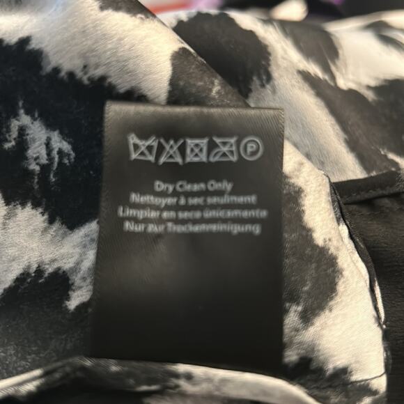 Rachel Zoe Black/White Animal Print Dress Tunic 2 Long Sleeve Mobwife Dopamine - Picture 14 of 14